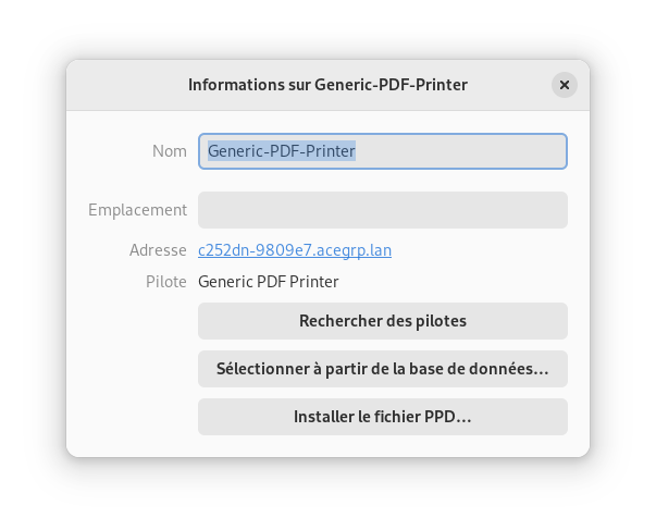 Installation du PPD