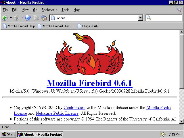 Navigateur Mozilla Firebird